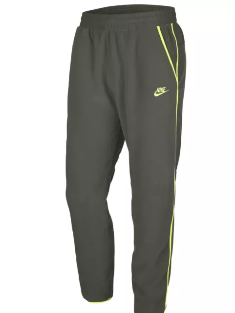 Nike Hommes Hiver Pantalon de Survêtement Jogging Vert Kaki Jaune Taille M Neuf