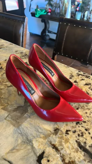 Steven by Steve Madden Red Leather Heel Pumps Size 6 EUC