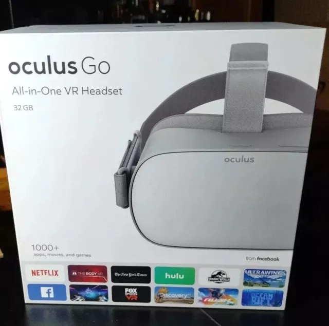 NIB META OCULUS GO 32gb STANDALONE VR/SEE PHOTOS/PLASTIC ON GO/NEVER USED/ NEW / NIB META OCULUS GO 32gb STANDALONE VR/SEE PHOTOS/PLASTIC ON GO/NEVER USED/ NEW /