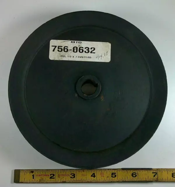 MTD, Pulley 7-1/2" OD, 3/4" ID, OEM Part # 756-0632, (NOS)