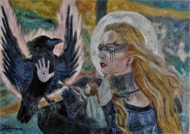 Rodríguez García. La fuerza. Óleo sobre cartón preparado.(29'7x21cm).2022.