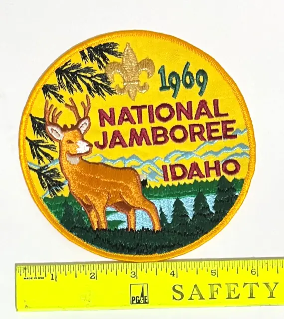 BSA Boy Scouts Of America 1969 National Jamboree Patch Idaho 6" Jacket Badge