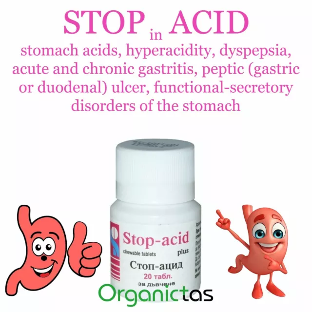 STOP-ACID+ 370mg Acid Reflux, Hyperacidity, Dyspepsia, Gastritis, Peptic Ulcer