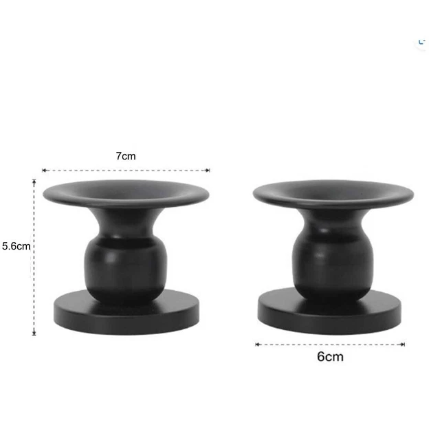 Set of 2 Iron Taper Candle Holders for Beautiful and Elegant Home Decor