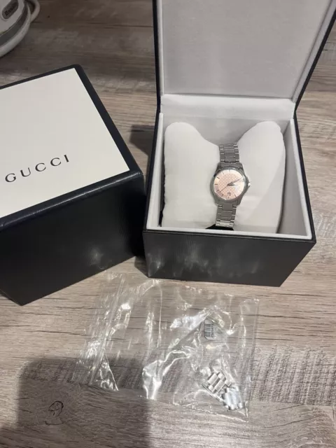 Ladies gucci sales watch pink face