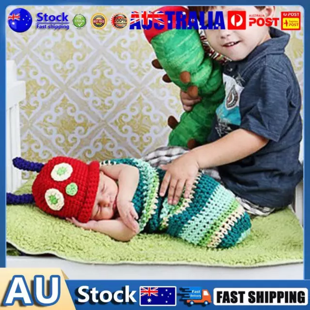 Cute Caterpillar NewBorn Baby Girl Photography Suit Infant Knit Outfit
