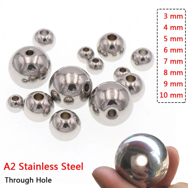 Ø 3/4/5/6/7/8/9/10 mm solido 304 A2 parti perline in acciaio inox
