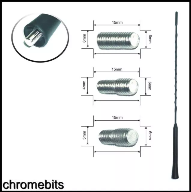 Genuine Replacement Car Roof Aerial Antenna Am/Fm Mast Peugeot 106 107 207 41Cm