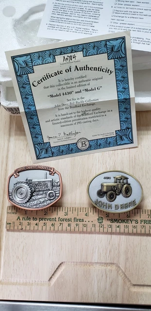 2008 John Deere Model 4430+Model G Belt Buckles(2pc)BradfordExchange Collectible