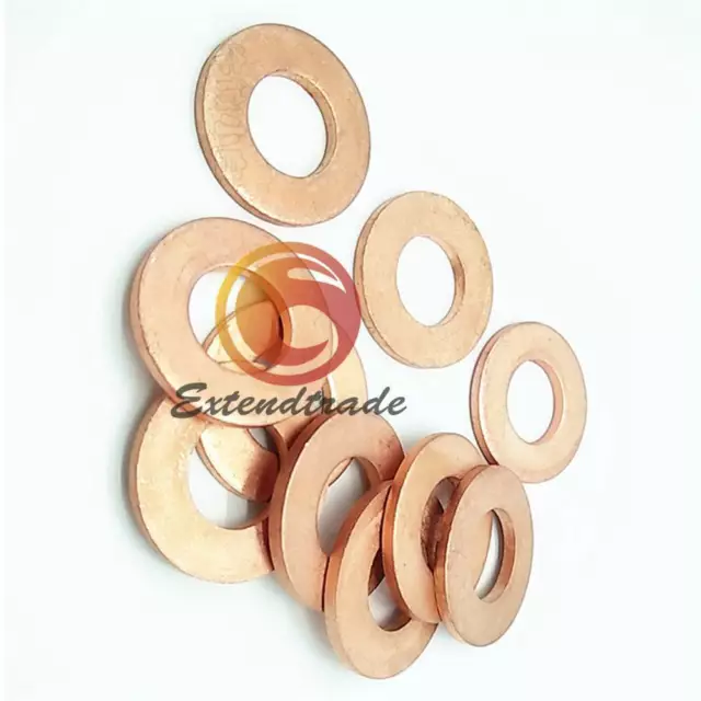 New For Multiple Copper Flat Gaskets Crush Washer Sealing Ring Thick 1.5mm Boat