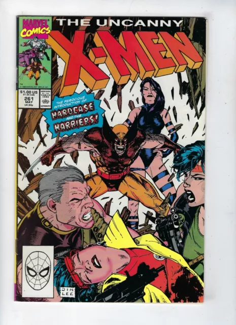 UNCANNY X-MEN # 261 (Marvel Comics, JIM LEE cover, May 1990) FN