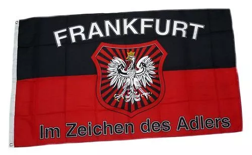 Flagge / Fahne Frankfurt Fan Wappen Adler Hissflagge 90 x 150 cm