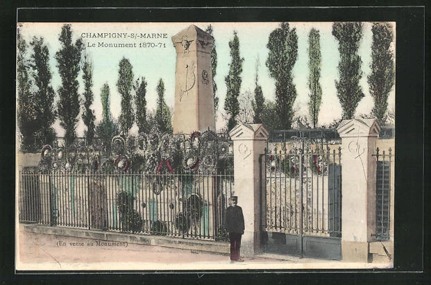 CPA Champigny-sur-Marne, Le Monument 1870-71
