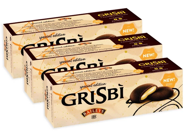 3X Grisbi Baileys Special Edition Biscotto a Cacao Ripieno di Crema Baileys 112g