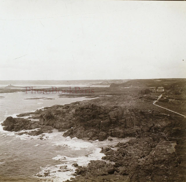 France Seaside Landscape Photo Stereo Glass Plate VR11P  
