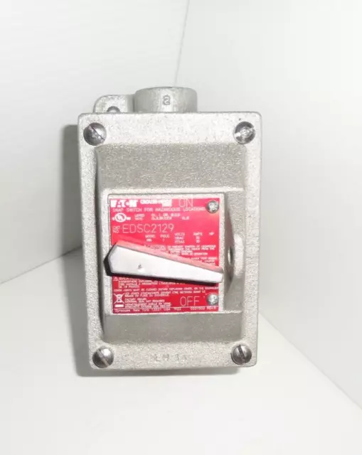 ⭐NEW⭐ EATON CROUSE HINDS EDSC2129 EXPLOSION PROOF SINGLE POLE 20-Amp SNAP SWITCH