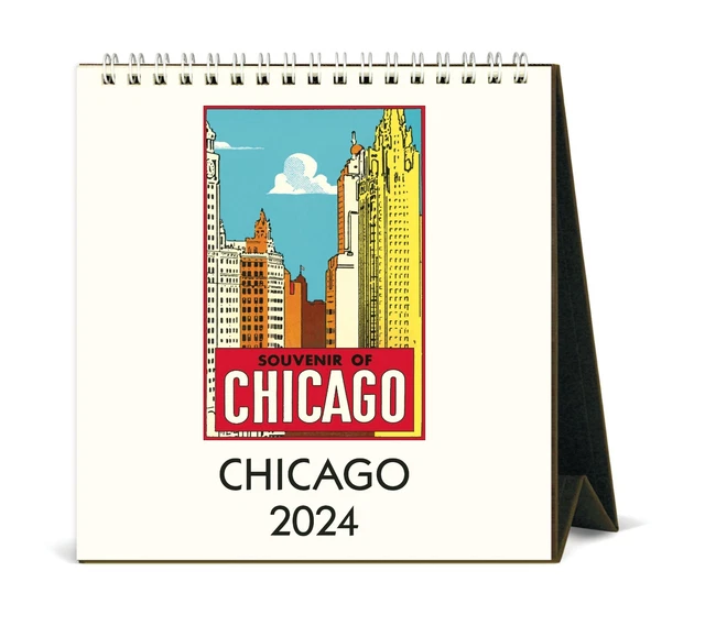 *PREORDER* CAVALLINI & Co. 2024 Easel Desk Calendar/ Chicago 19.95