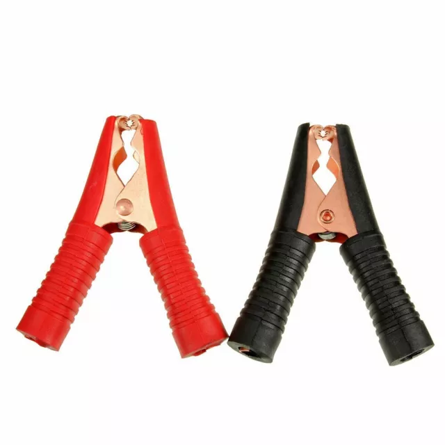 2X Voiture Alligator Pinces Crocodile Clip Batterie Test Set 100A Rouge Noir