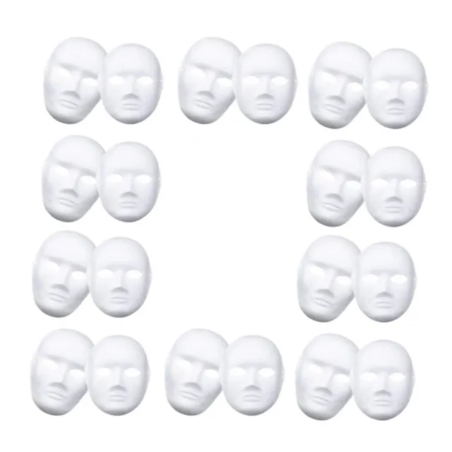 Bianco, 12 pz Halloween viso intero bianco fai da te danza cosplay festa semplice maschera 6