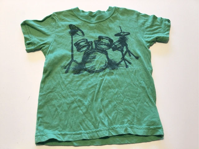 City Threads Boys Unisex Girls Drum Set Tee Drummer Green Size 5T