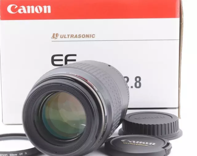 Near MINT in Box Canon EF 100mm f/2.8 Macro USM Prime Lens w/caps From Japan