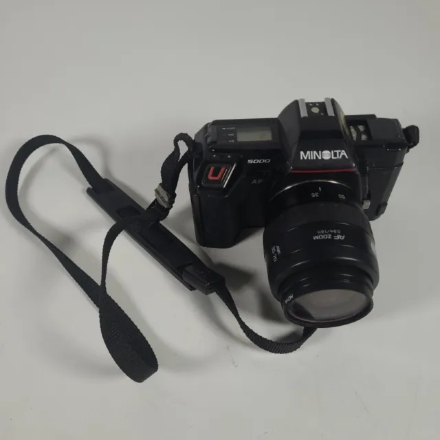 Minolta 5000 AF 35mm Film Camera 35-70mm f3.5(22)-4.5 Lens Tested Working