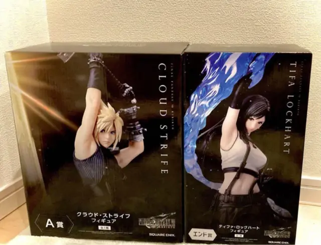 Final Fantasy VII FF7 Rebirth Kuji Tifa & Cloud Figure set A &End SQUARE ENIX