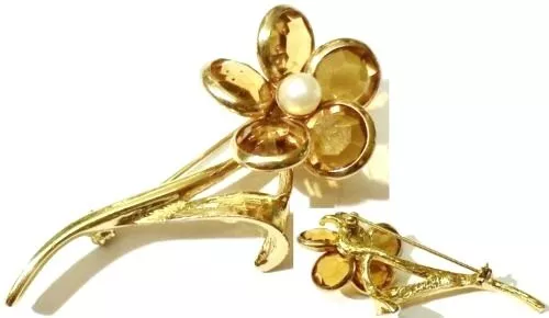 Broche Tortue Argent 925 Incrustation Nacre Vintage - Bijou Ancien - Occasion