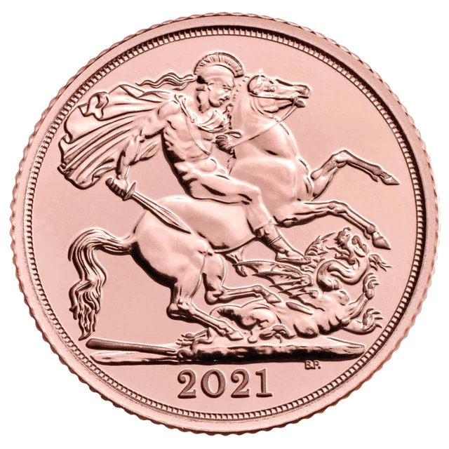 UK 2021 HALF SOVEREIGN - Issued by The Royal Mint - BU