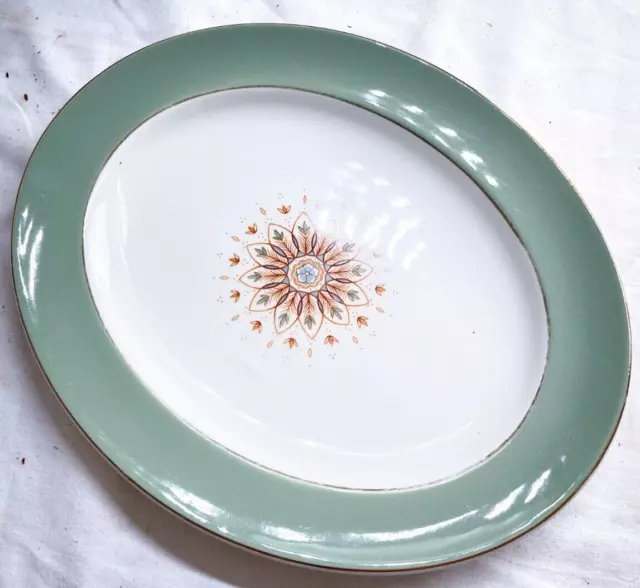 Vintage W. H. Grindley & Co Ironstone Satin-White Oval Platter Plate