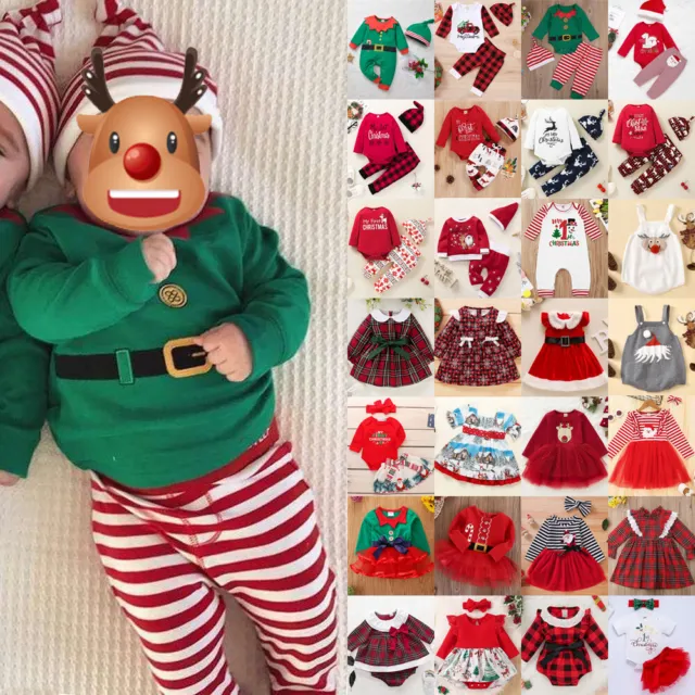 Toddler Baby Boys Girls Christmas Party Fancy Costume Clothes Kids Outfits Set