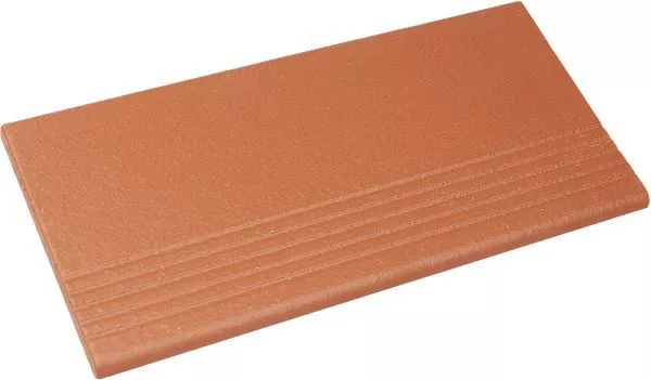 Treppenfliese Spaltplatte 24 x 11,5 cm rot-natur  Stufenfliese