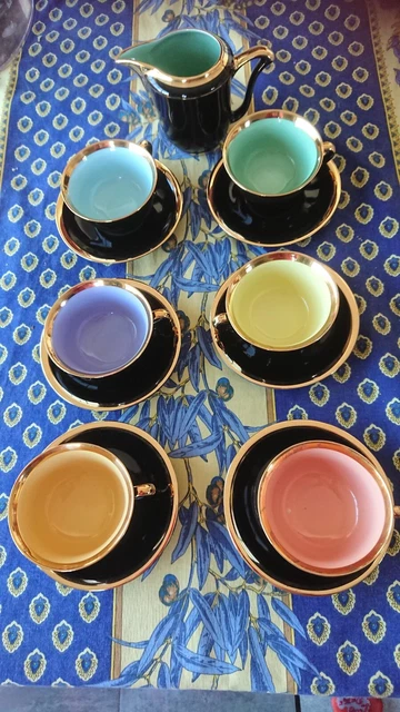 Ancien service à café Art déco français de vingt et une