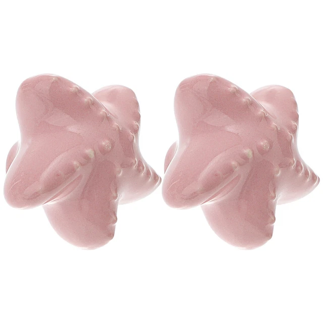 2 Pcs Ceramic Cabinet Knob Ceramic Pulls Knobs White Vanity Tray Cupboard 3