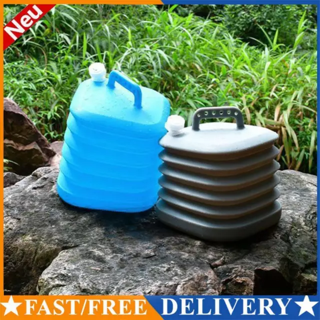 15L Collapsible Water Jug with Faucet Portable Reusable Hiking Camping Supplies