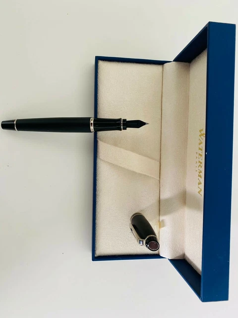 Stylo Plume Waterman Expert 1 Résine Bleu Nuit - Occasion En Parfait état Avec Recharge