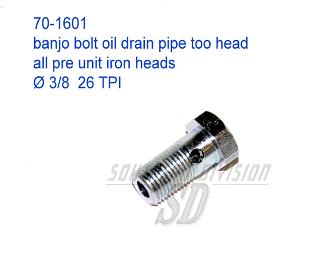 701601 BANJO BOLT oil return pipe pre unit 3762 all cast iron cyl