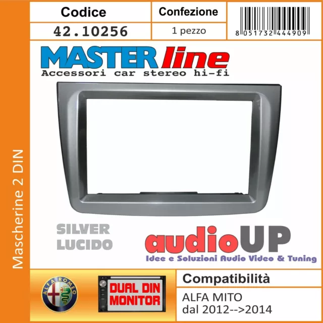 Panneau car Radio 2 din Alfa Romeo Mito Jusqu'À 2012. Adaptateur Double din