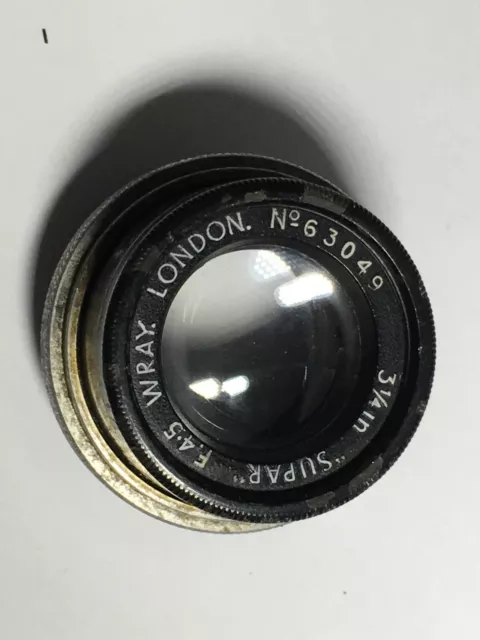 WRAY LONDON 3 1/4" SUPAR F4.5 ENLARGE LENS CREATIVE LENS Low serial no 63049