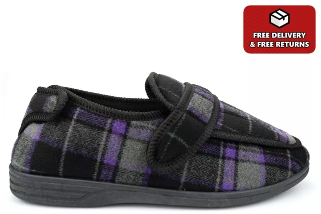 MENS WIDE FIT Slippers Mens Extra Large Slippers Mens Wide Open