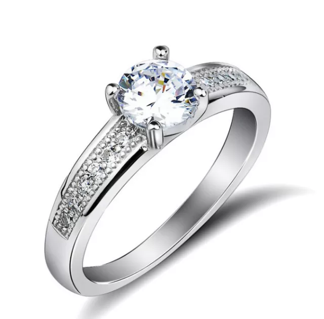 925 Sterling Silver Women's Wedding Engagement Ring R83