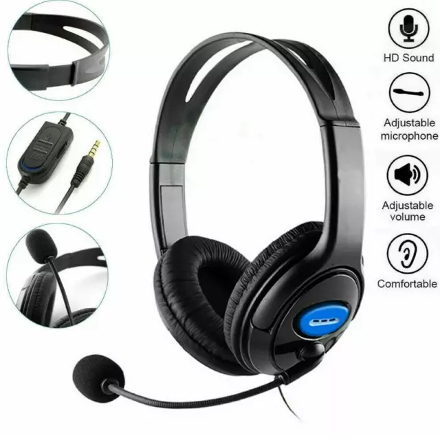 Gaming Headset For Xbox One PS4 PS5 Nintendo Switch PC 3.5mm Mic Headphones