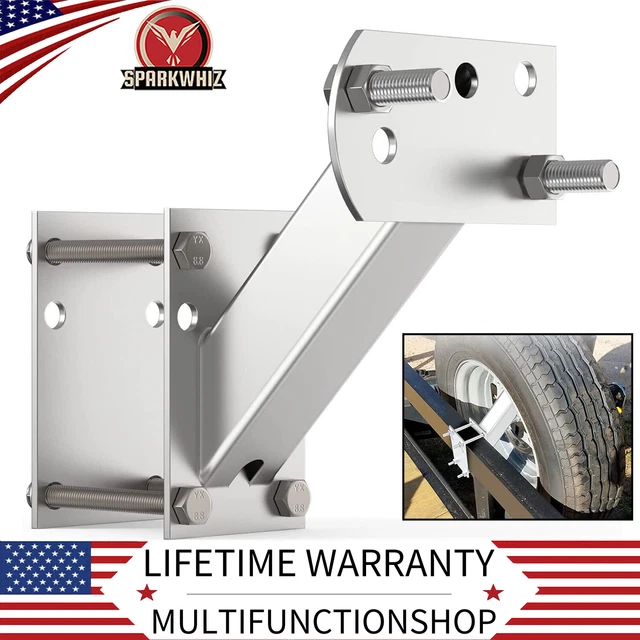SPARE TIRE BRACKET Trailer Boat Spare Tire Carrier Mount FOR 4 & 5 Lugs