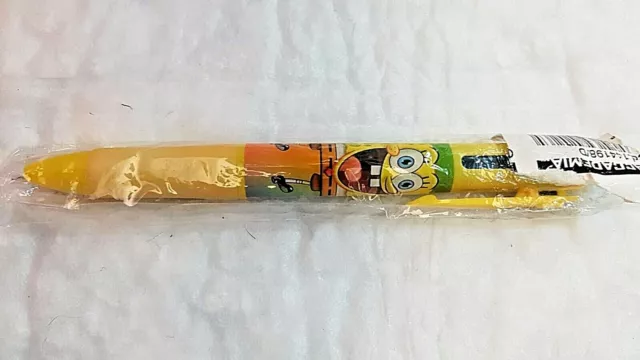 Spongebob - Pluma 4 Colores 15cm De Largo Amarillo - Nuevo