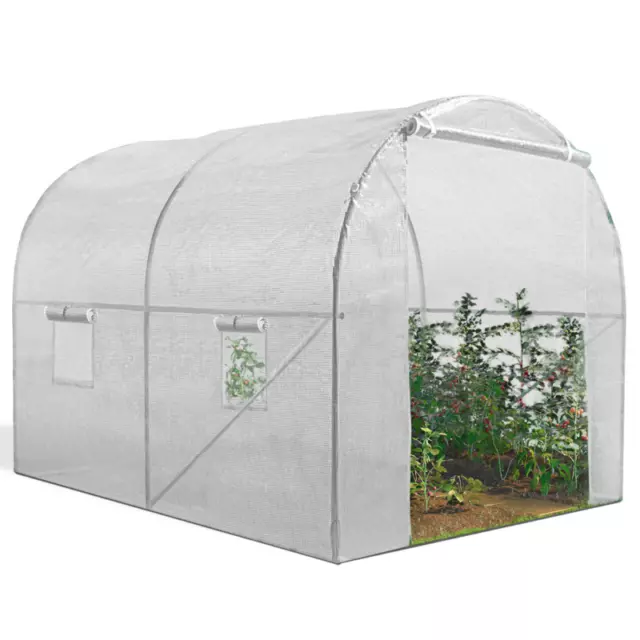 Serre tunnel de jardin 6M² blanche gamme maraîchère ROMA 2x3M