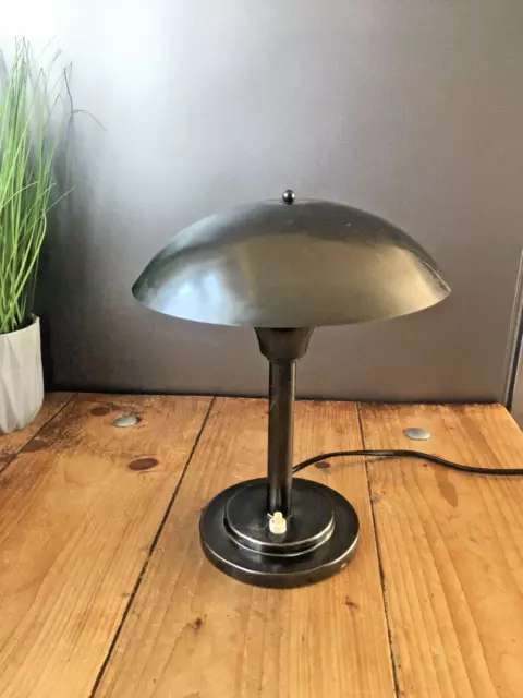 German Art Deco Bauhaus 1930'S Mushroom Desk Lamp Space Age Light Not Working