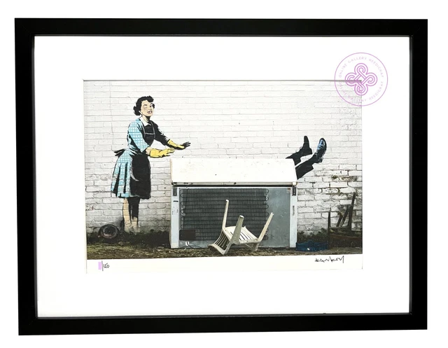 Banksy Original M Arts Edition Lithographie Signée Numérotée /150 + CADRE INCLUS