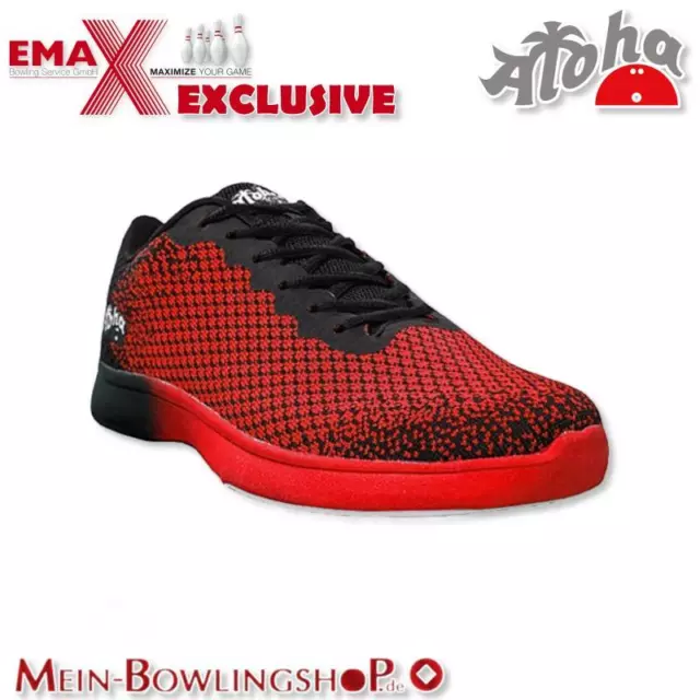 Aloha Hexago - Classic Bowling-Schuh for Men Ladies Children - Red Black