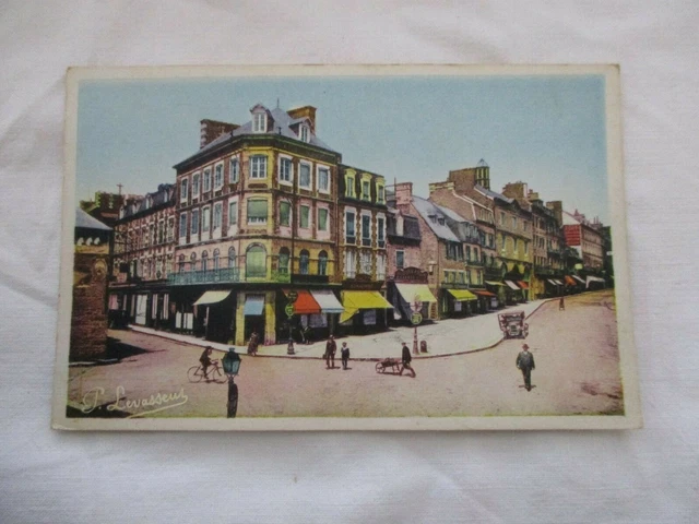 Cpa Orne 61 Flers Place Gambetta And Main Street