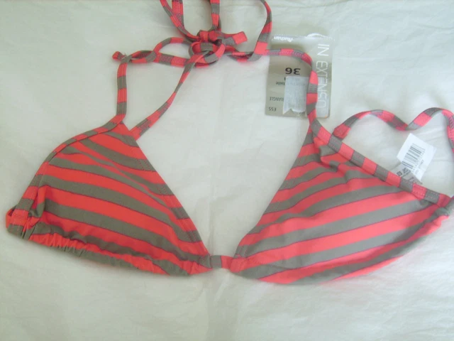 Haut De Bikini SWIND Modèle Audrey – Taille S (34-36) – Noir Vert Blanc – Neuf Avec Étiquette